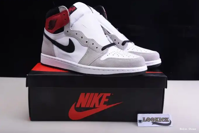 Bmlin Grey Jordan 1 OG Light Smoke High 555088-126 Air 0523